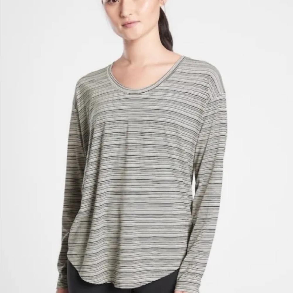 Athleta Cloudlight Stratus Striped Top NWT - M